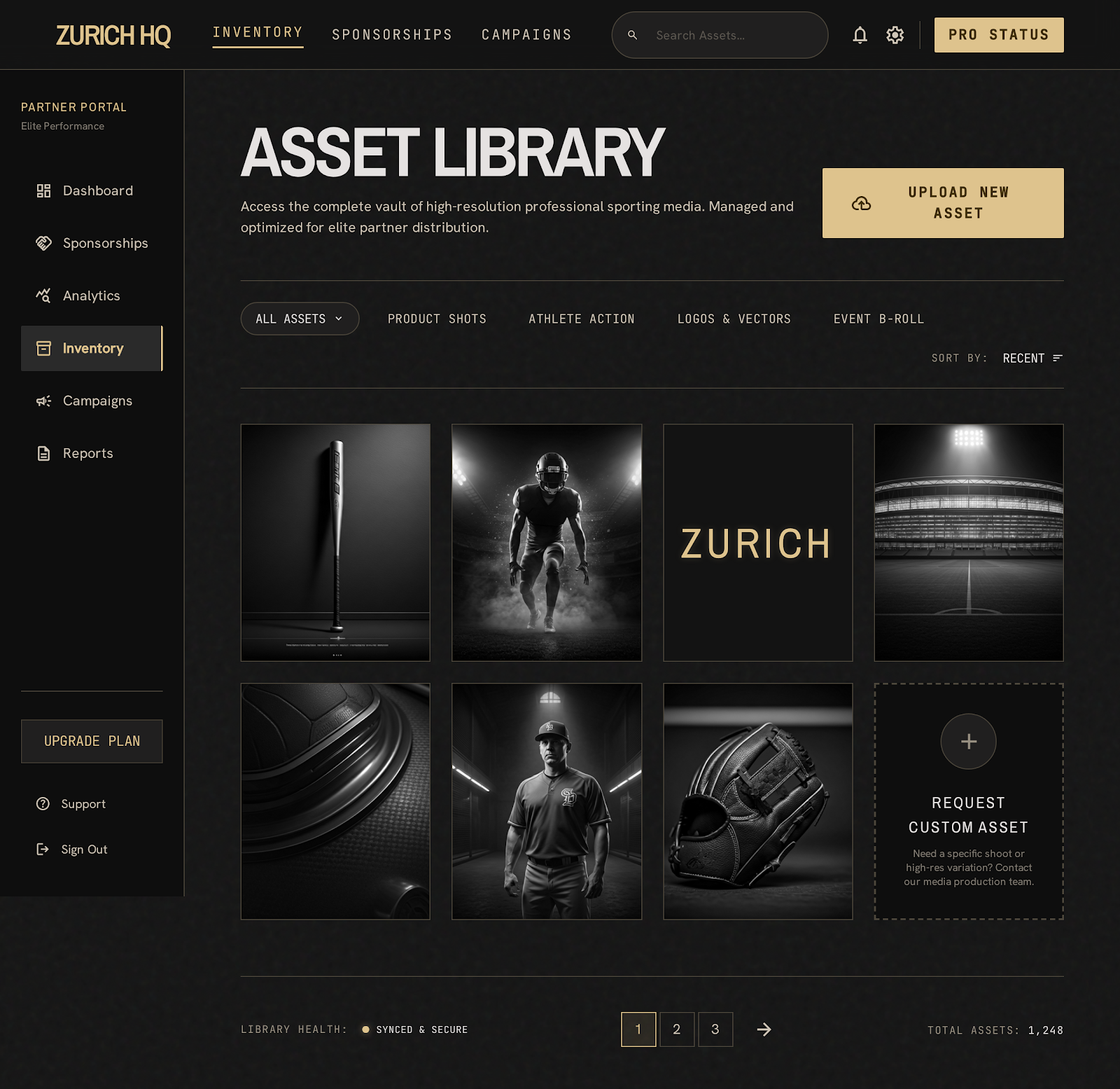 Baseball Executive Portal Asset Library screenshot