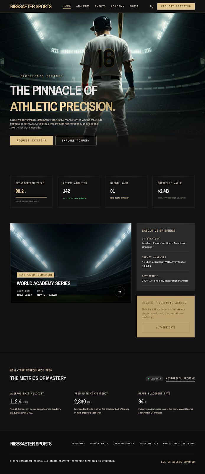 Baseball Executive Portal Executive Home screenshot