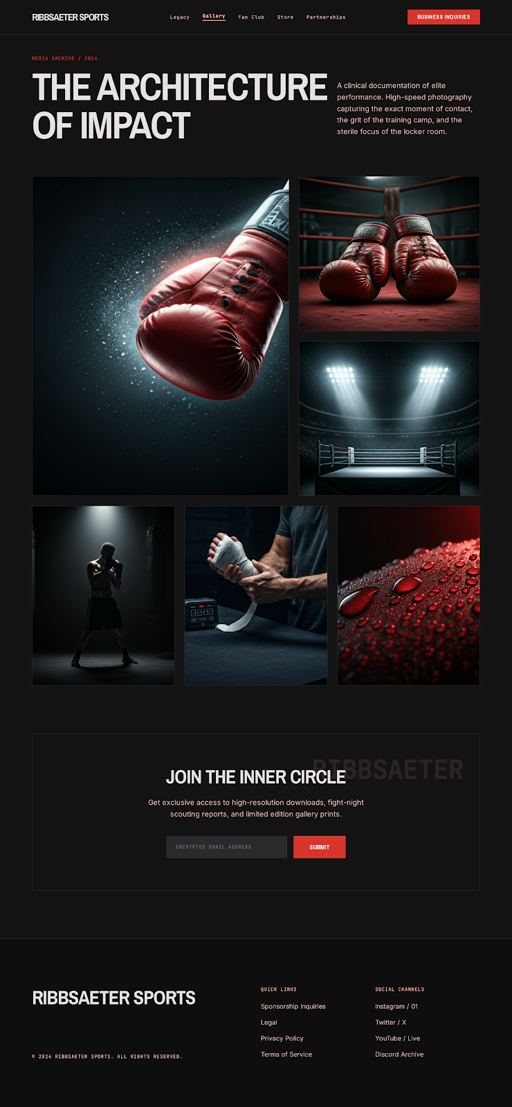 Boxing Athlete Platform Media Archive screenshot