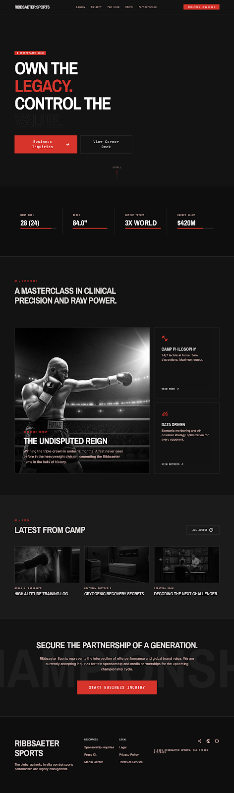 Boxing Athlete Platform Hub Home screenshot