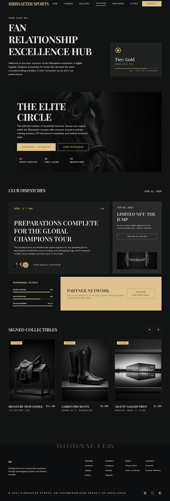 Equestrian Athlete Platform Fan Hub screenshot