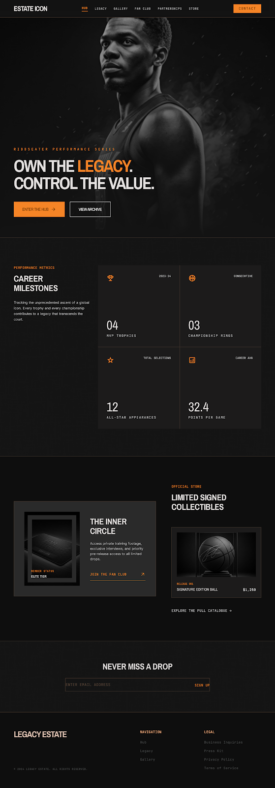 Athlete Brand Platform Hub Home screenshot