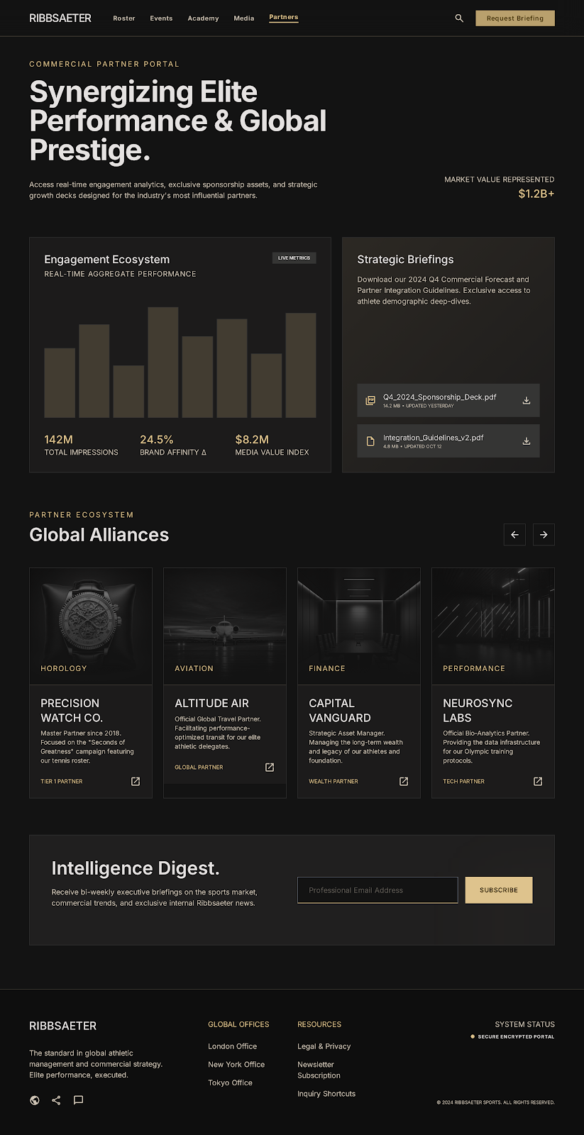 Golf Clubs Executive Portal Partner Hub screenshot