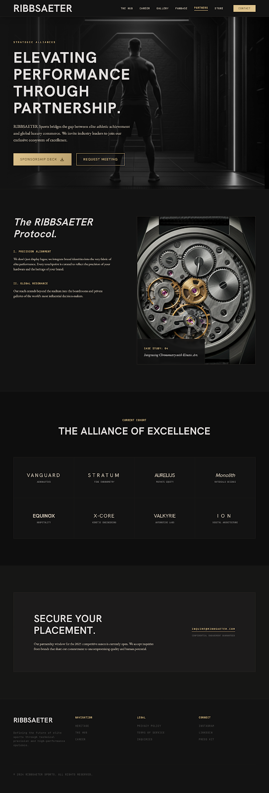Golf Athlete Platform Sponsorship screenshot