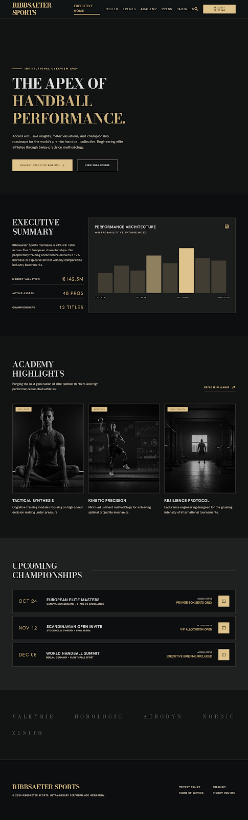 Handball Executive Portal Executive Home screenshot