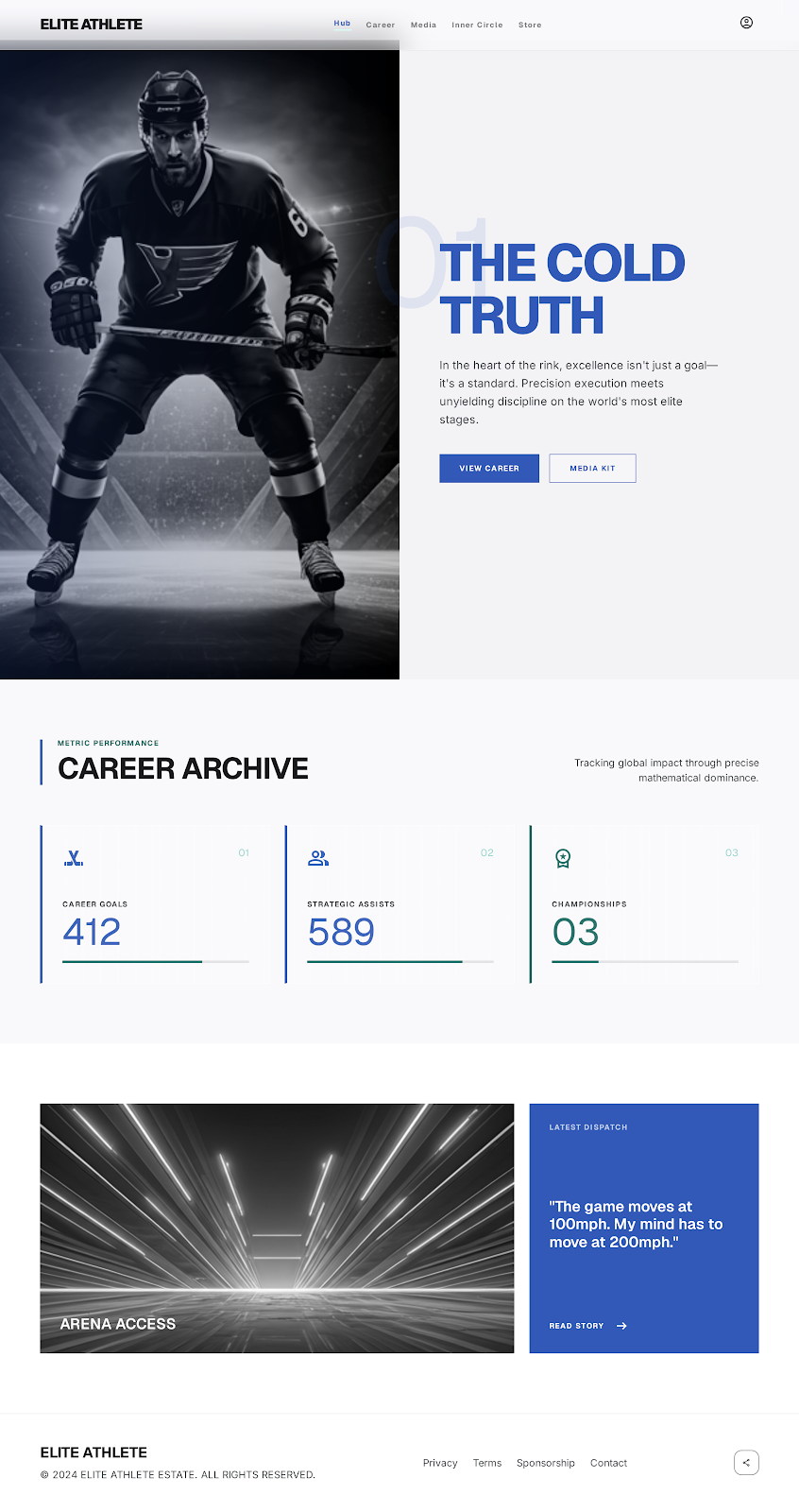 Ice Hockey Athlete Platform Hub Home screenshot
