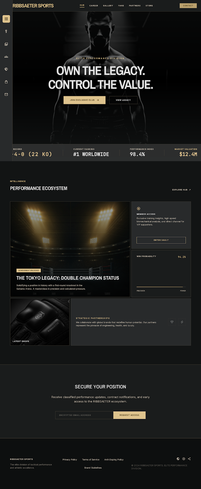 Kickboxing Athlete Platform Hub Home screenshot