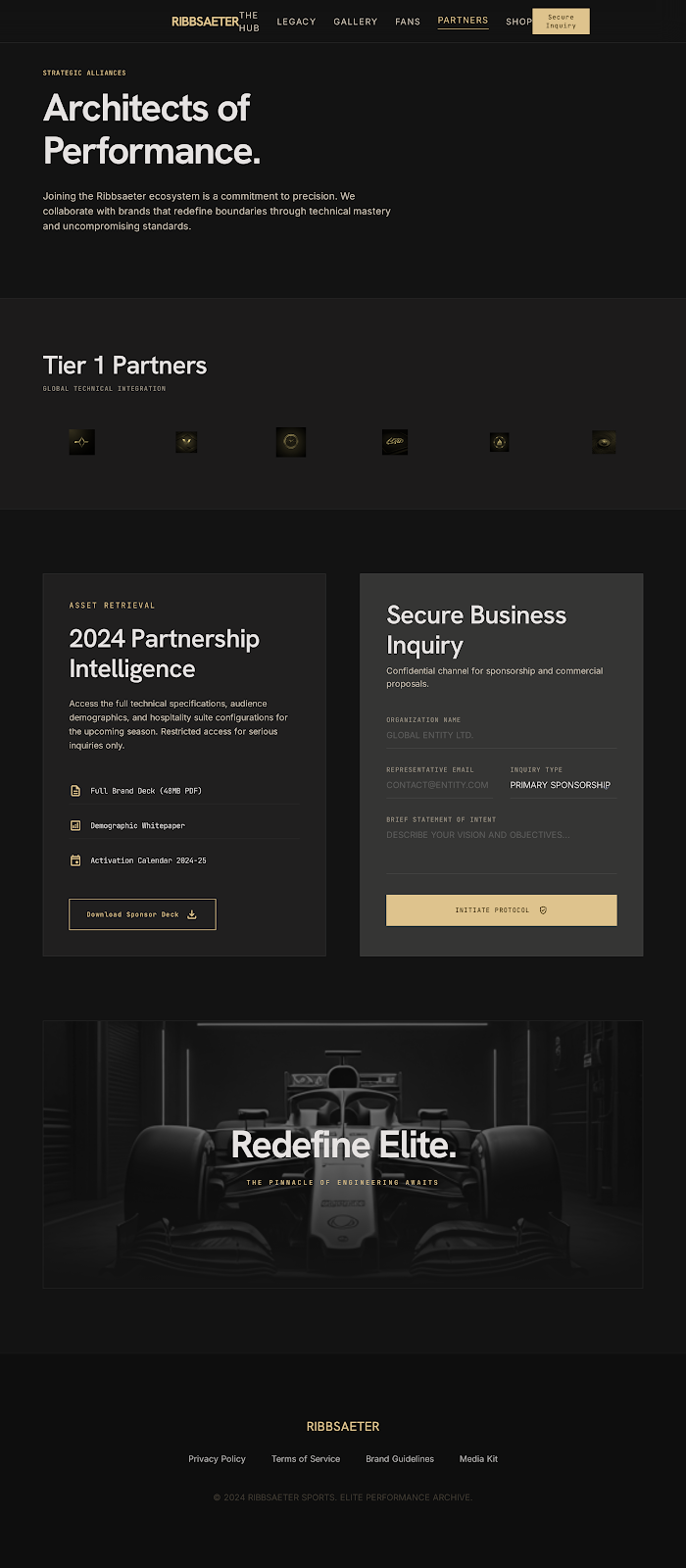 Motorsport Athlete Platform Partnership Hub screenshot