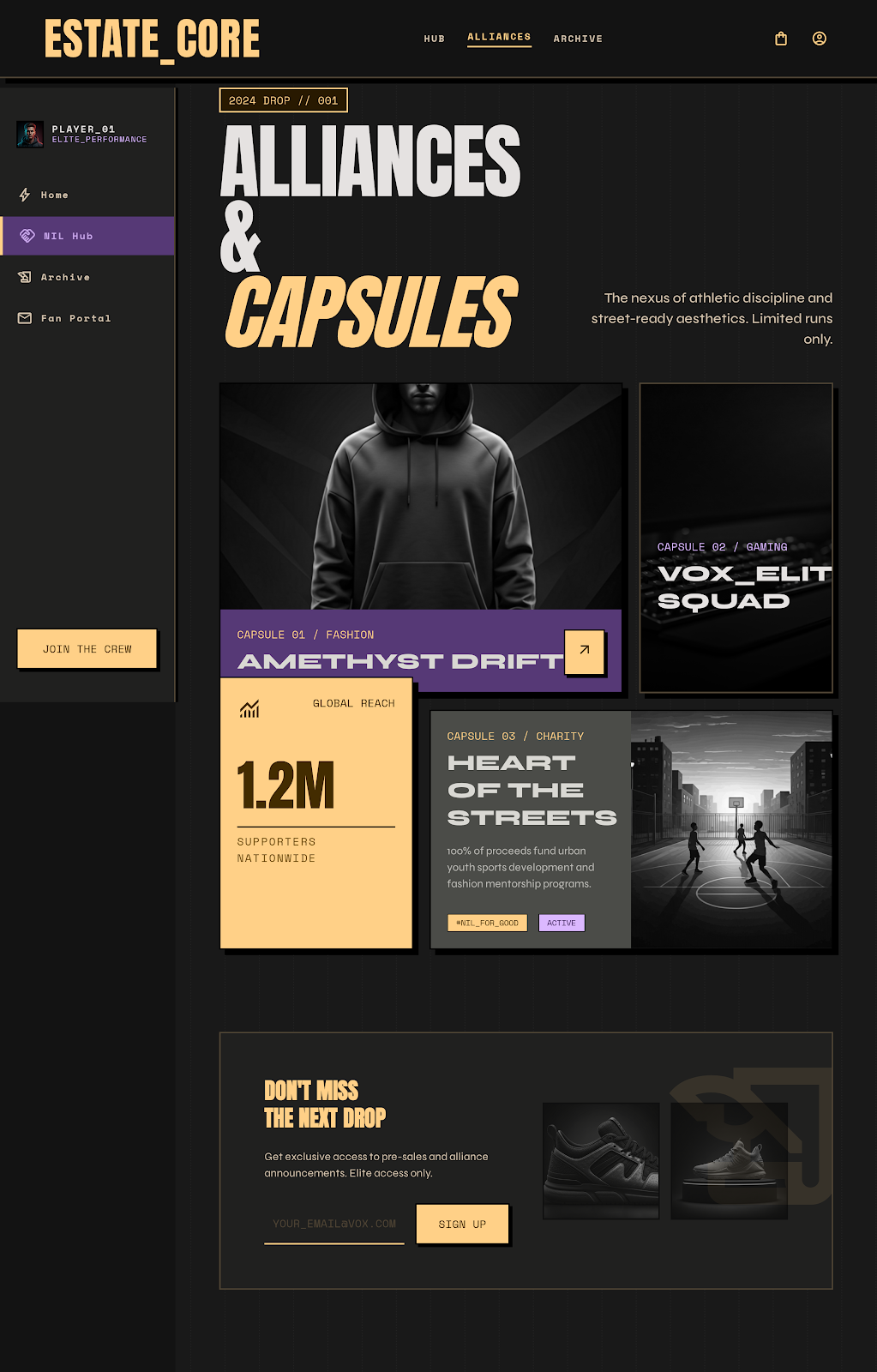 NIL Athlete Brand Platform NIL Alliances screenshot