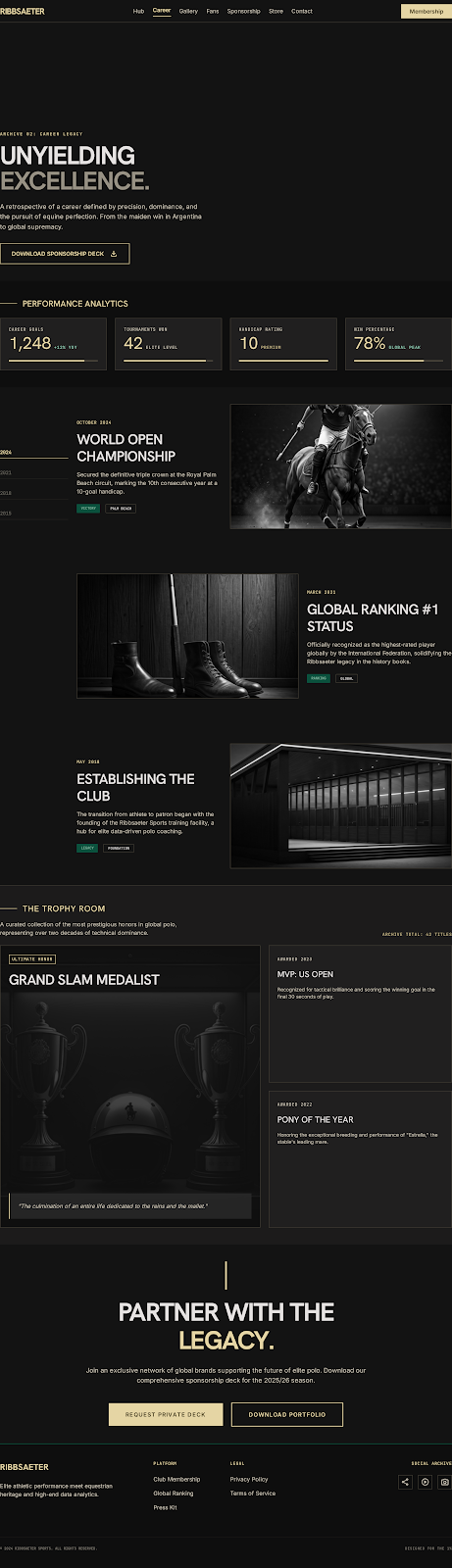 Polo Athlete Platform Career Legacy screenshot