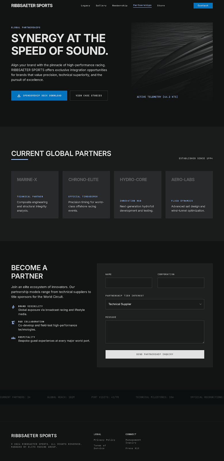 Sailing Athlete Platform Sponsorship screenshot
