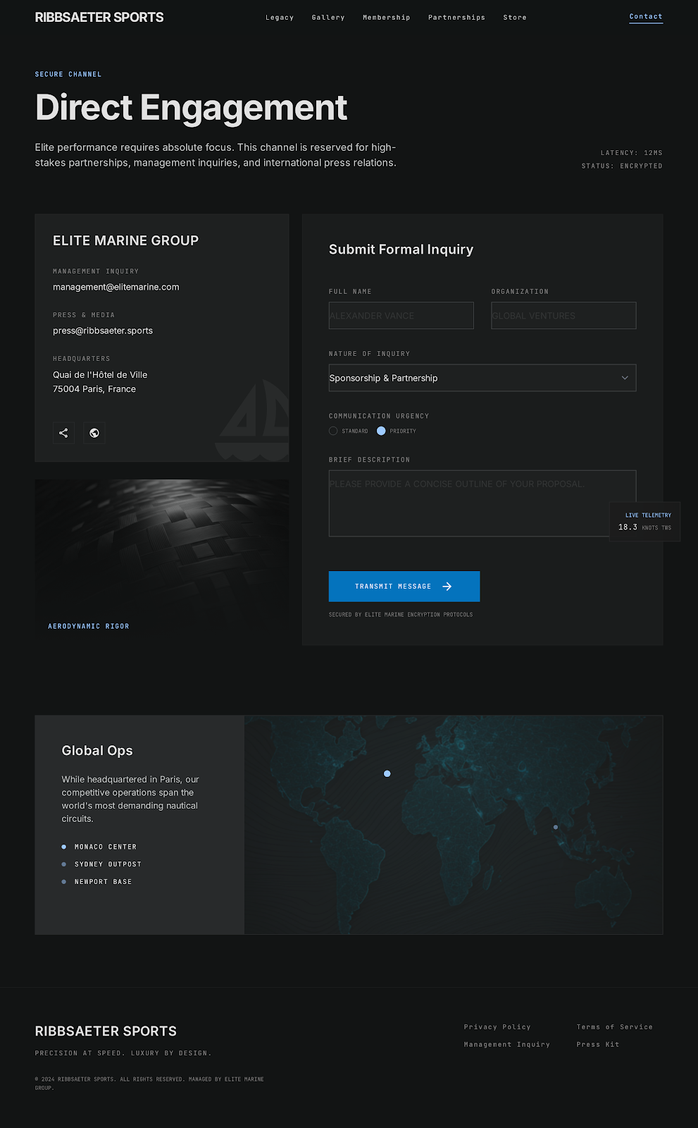Sailing Athlete Platform Direct Contact screenshot