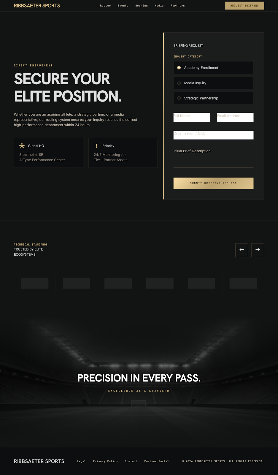 Tennis Academy Portal Inquiry Routing screenshot