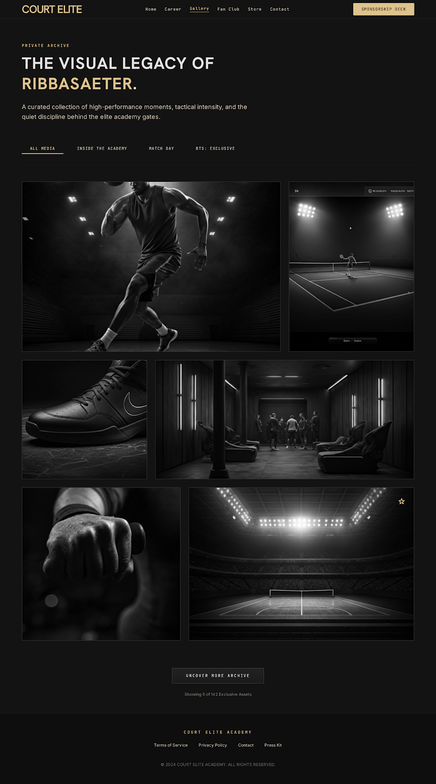Tennis Athlete Platform Exclusive Gallery screenshot