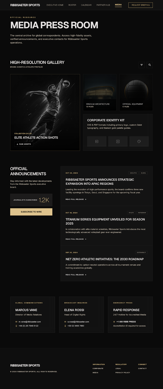 Volleyball Executive Portal Media Press Room screenshot